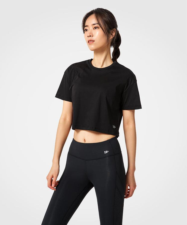 Womens short sleeve breathable cotton workout t-shirt | Yvettesports